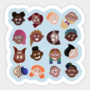 Smiling Faces Sticker